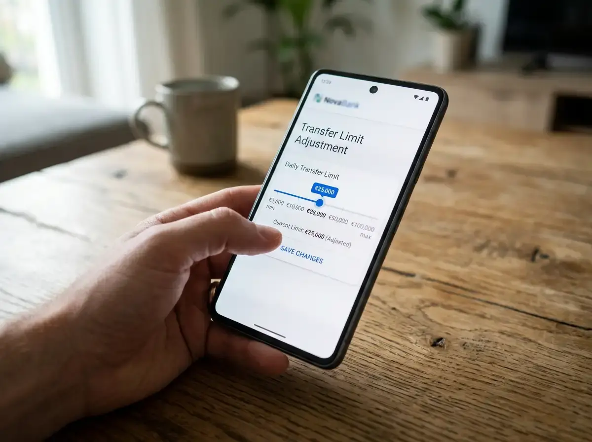 Setting PayID deposit limits through banking app for gambling control