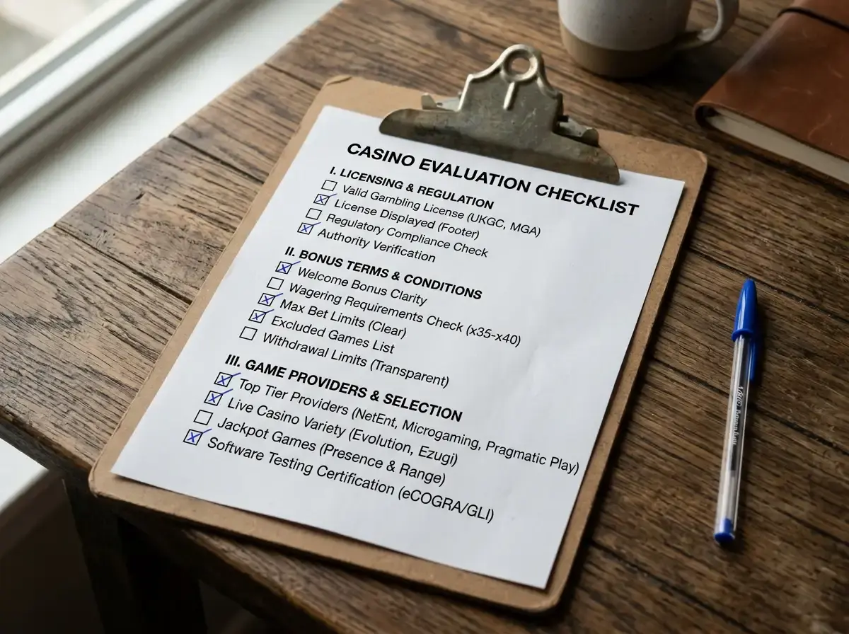 Evaluation checklist for newly launched PayID casinos