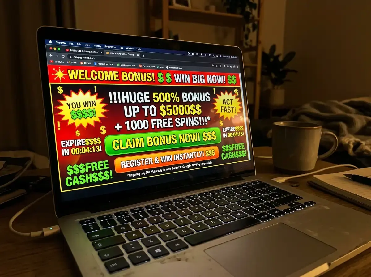 Common fake casino scam pattern targeting PayID users in Australia