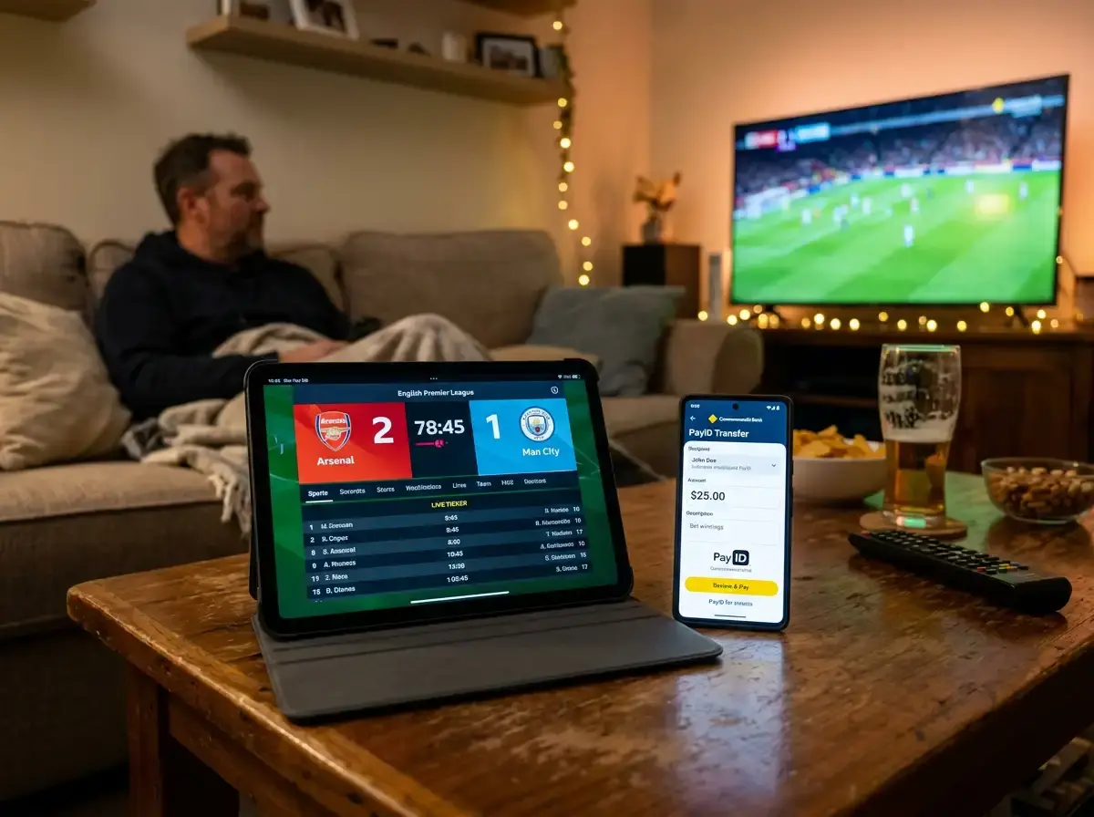 PayID deposit flow during live sports event for quick bet placement