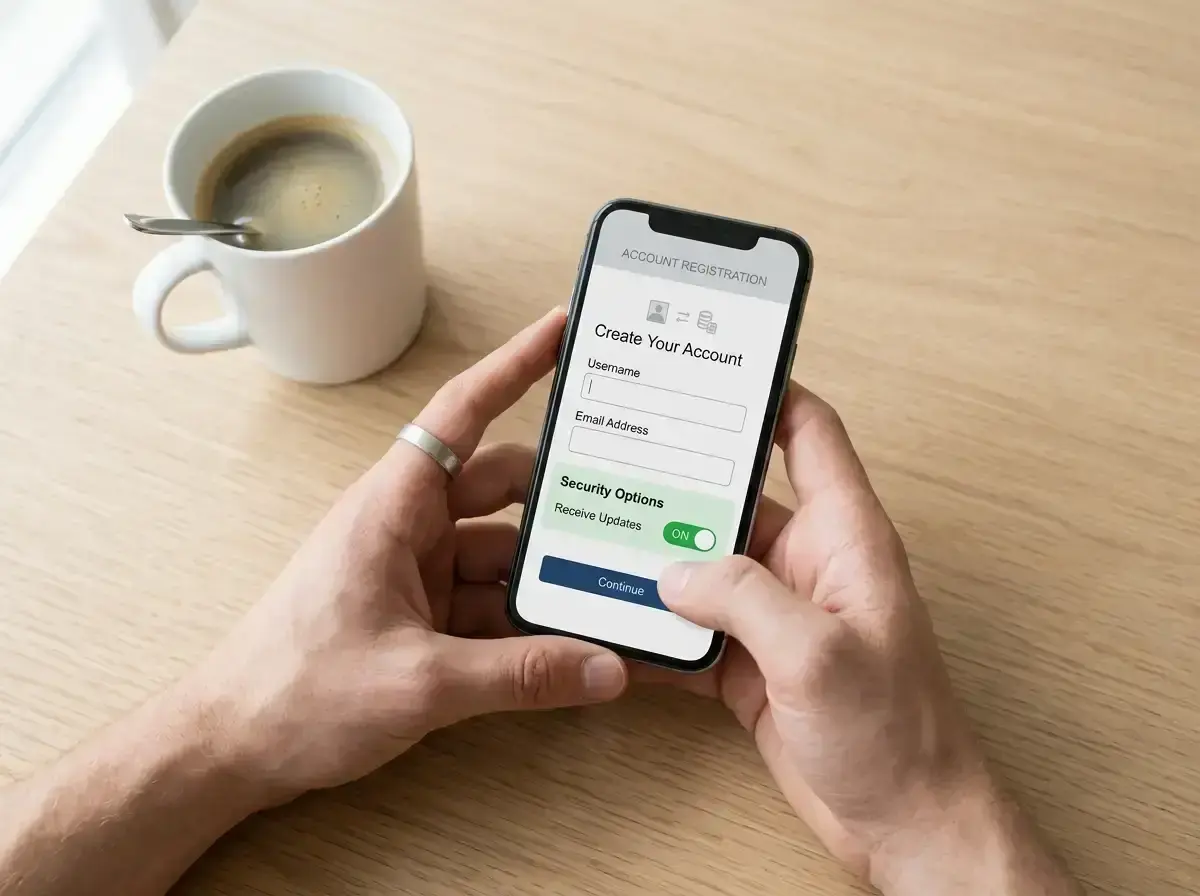 Smartphone displaying PayID registration screen in an Australian banking app
