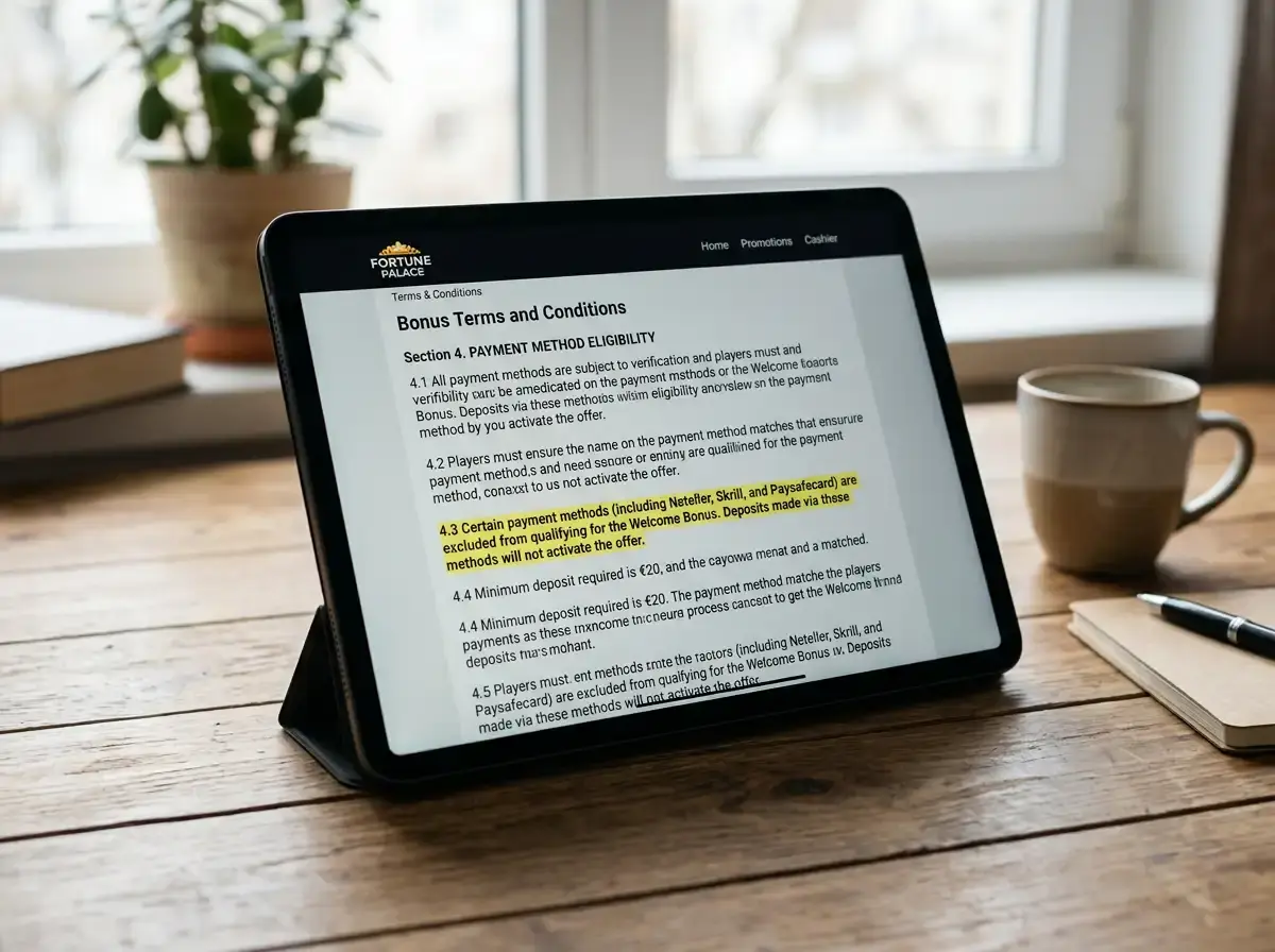 PayID-specific bonus eligibility rules and deposit restrictions
