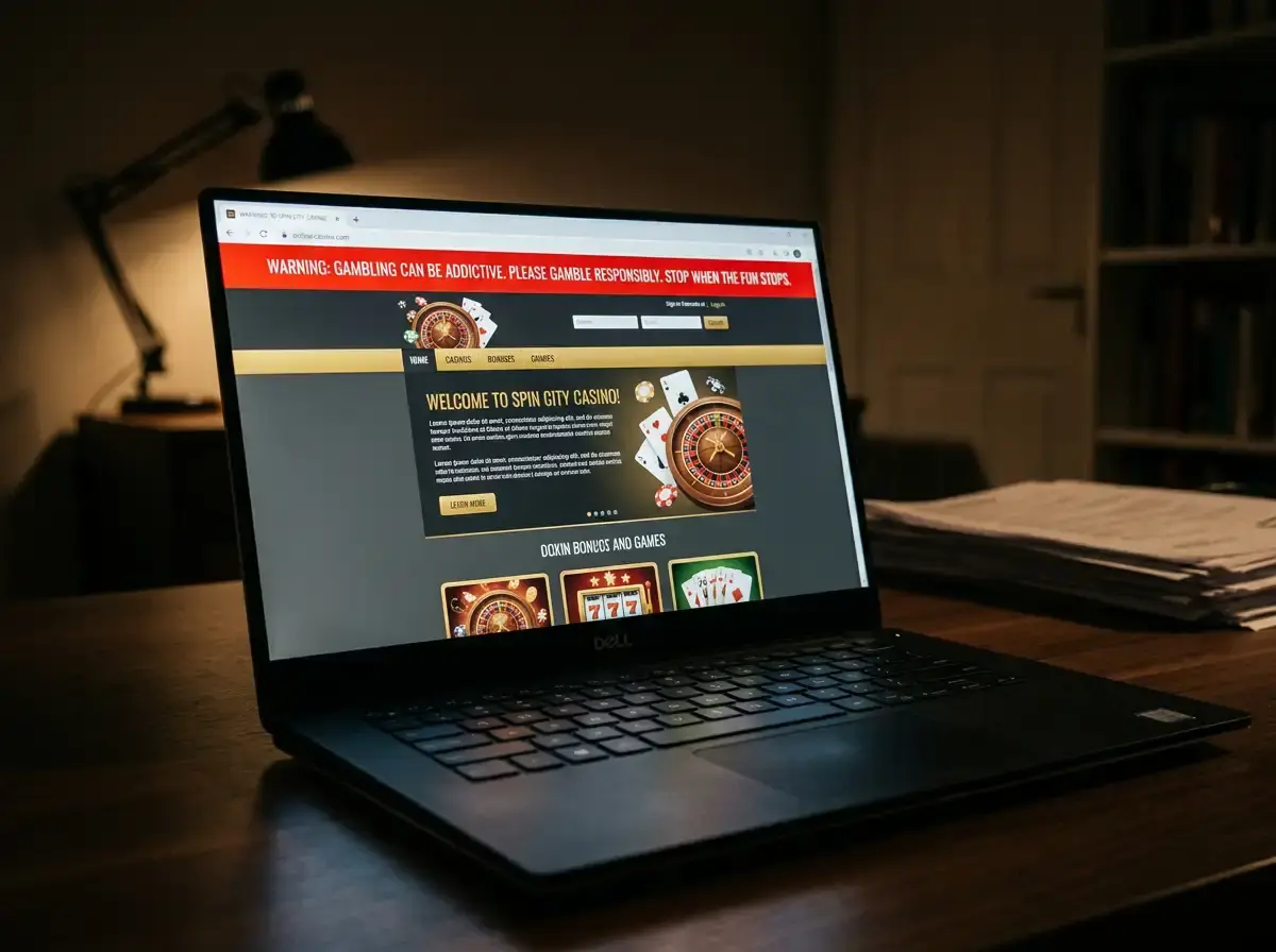 Red flags indicating an unlicensed casino website before depositing